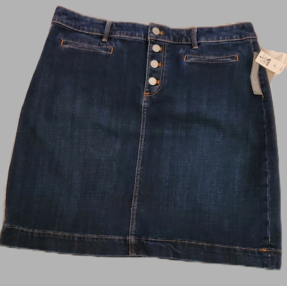 Talbots Dark Blue Denim Skirt - Picture 2 of 7